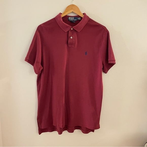 Ralph Lauren Polo Maroon Two Button Polo - Picture 1 of 5